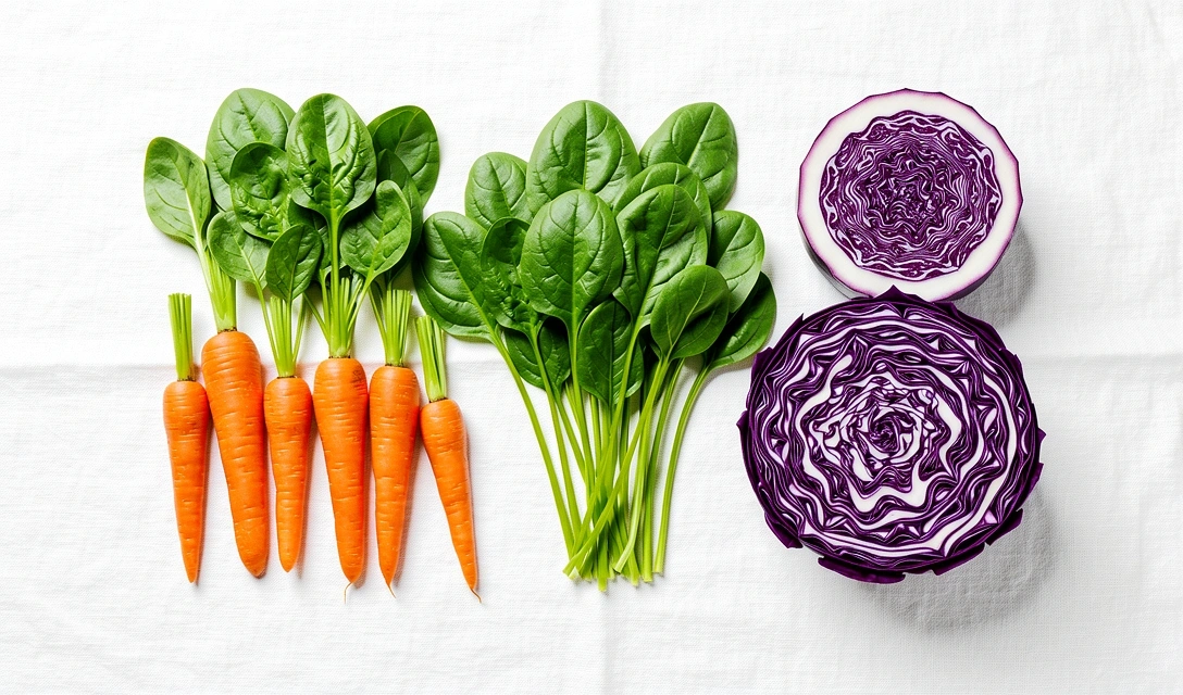 Variedad de vegetales frescos