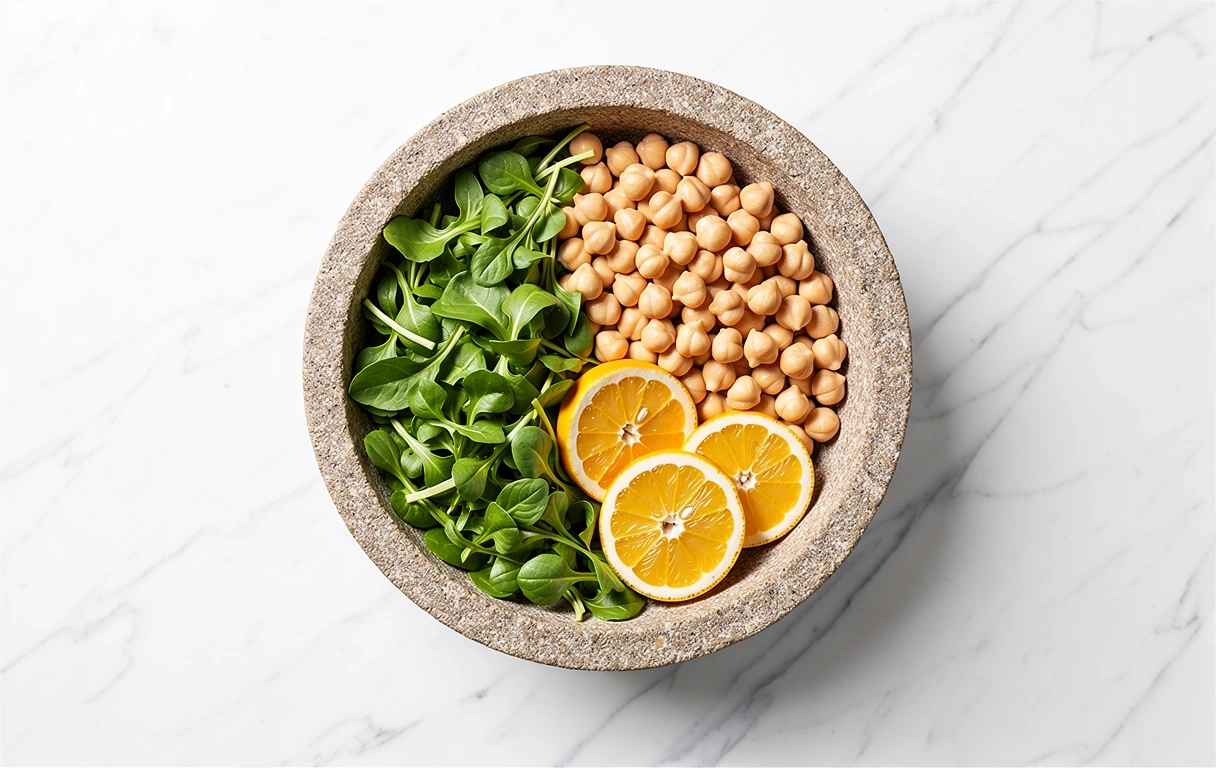 Ingredientes frescos mediterráneos